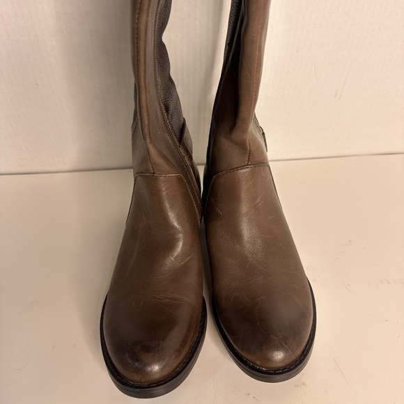 Franco Sarto Size 5.5 Tall Riding‎ Boot Brown Leather Equestrian Classic - Picture 6 of 10